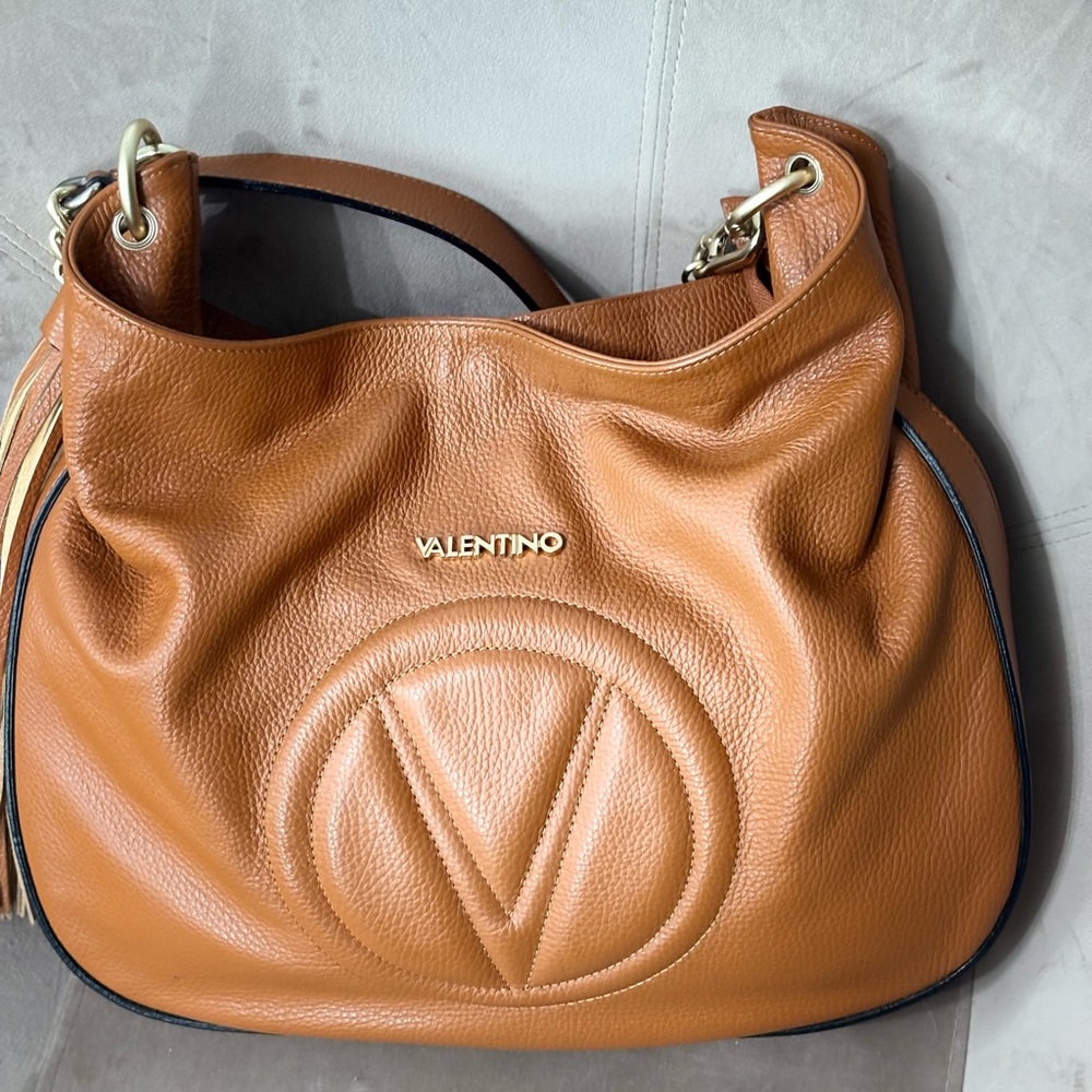 Valentino Brown Leather Shoulder Bag
